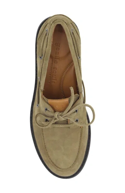 Gentle Souls Women's Brigly Lug Round Toe Boat Shoes In Green