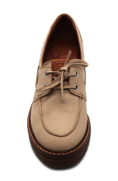 Gentle Souls Women's Brigly Lug Round Toe Boat Shoes In Neutral
