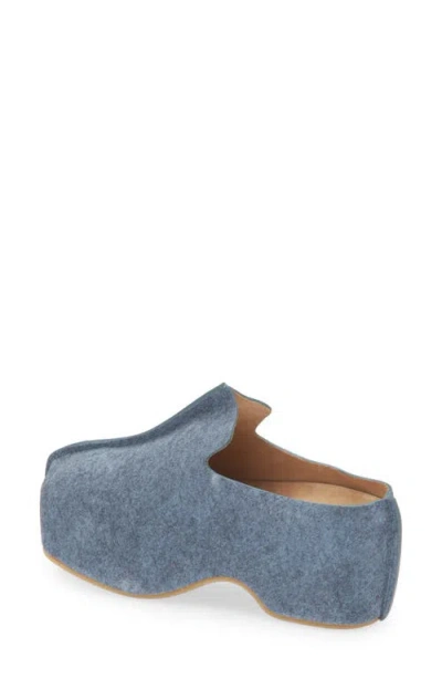Jw Anderson Platform Suede Clogs In Blue