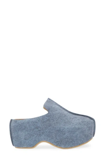 Jw Anderson Platform Suede Clogs In Blue
