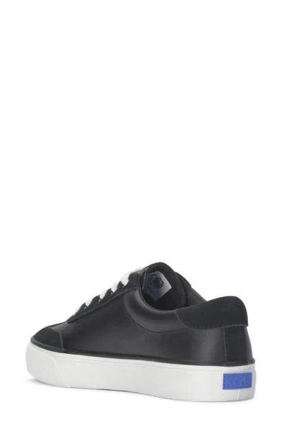 Keds Women's Jump Kick T-toe Leather/suede Lace Up Leather Sneakers In Black