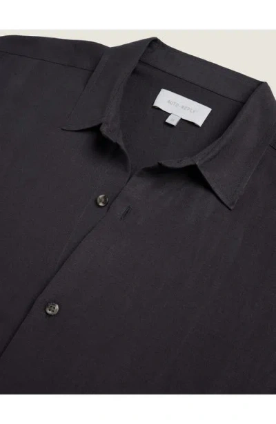 Auto-reply™ Andrew Linen Blend Button-up Shirt In Black