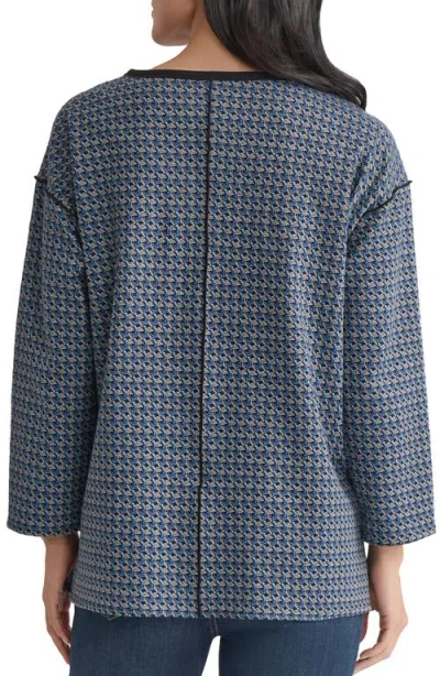 Jones New York Binding Edge Pocket Top In Blue