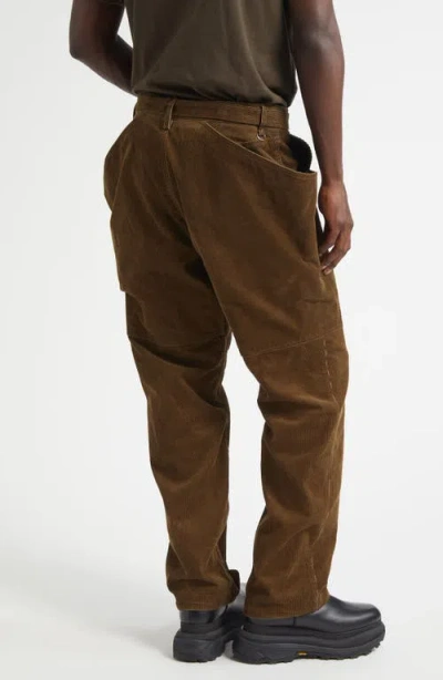 Sacai Belted Corduroy Five Pocket Pants In Brown