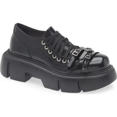 Simone Rocha Low Platform Buckle Boot In Black