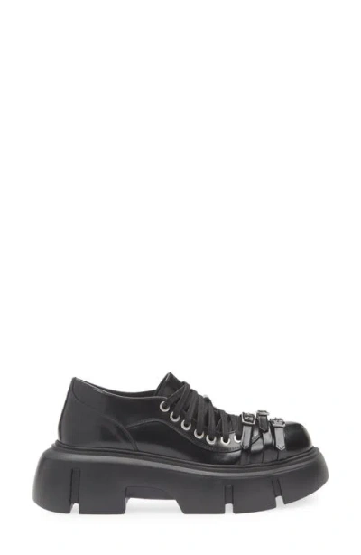 Simone Rocha Low Platform Buckle Boot In Black