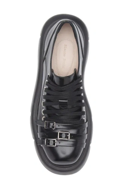 Simone Rocha Low Platform Buckle Boot In Black
