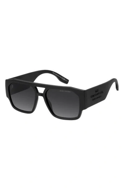 Marc Jacobs Aviator Sunglasses In Black