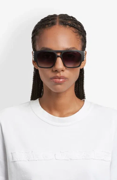 Marc Jacobs Aviator Sunglasses In Black