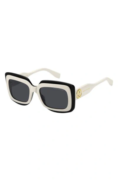 Marc Jacobs 54mm Rectangular Sunglasses In Black