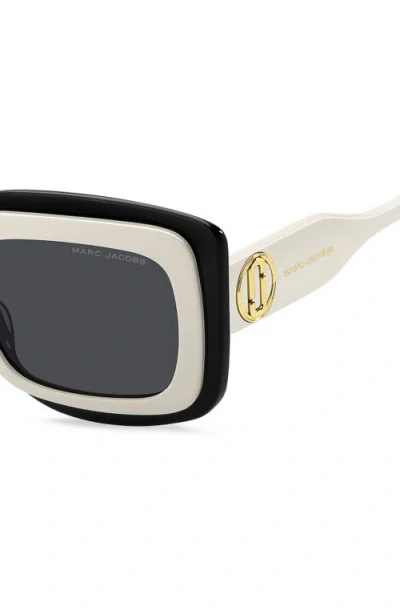 Marc Jacobs 54mm Rectangular Sunglasses In Black