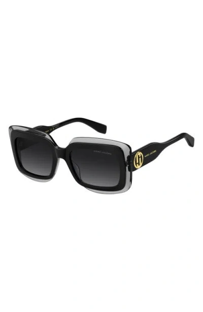 Marc Jacobs 54mm Rectangular Sunglasses In Black