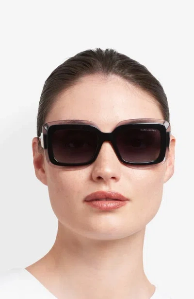 Marc Jacobs 54mm Rectangular Sunglasses In Black