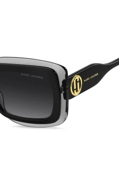 Marc Jacobs 54mm Rectangular Sunglasses In Black
