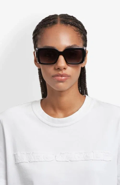 Marc Jacobs 54mm Rectangular Sunglasses In Black