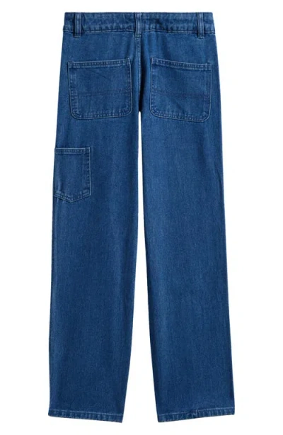 Reiss Kids' Luther Sr. Reinforced Knee Jeans In Blue