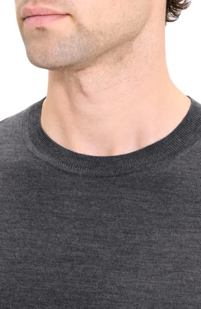 Theory Hilles Crew Sweater In Cashmere Charcoal Melange In Gray