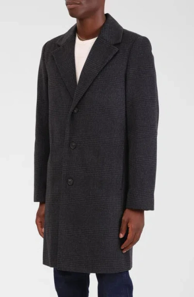 Bagatelle Houndstooth Topcoat In Black