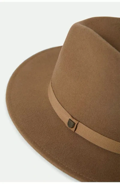 Brixton Messer Packable Wool Fedora In Brown