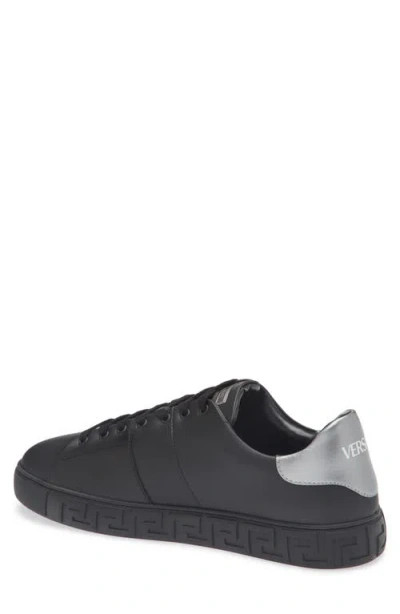 Versace Greca La Medusa-embellished Sneakers In Black