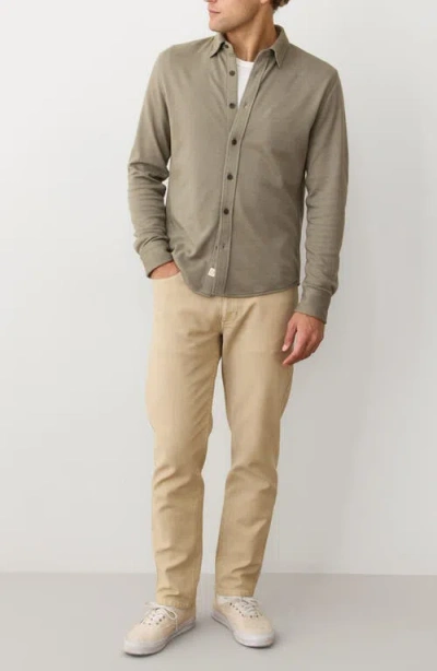 Marine Layer Pacifica Stretch Twill Overshirt In Green