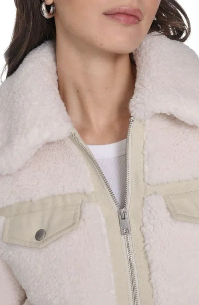 Levi's Women's Sherpa Zip-front Jacket In White