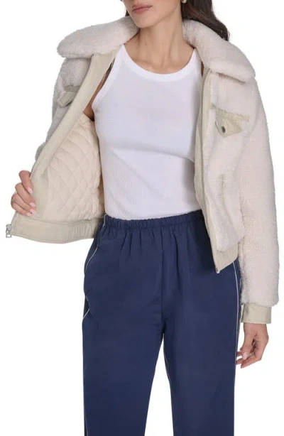 Levi's Women's Sherpa Zip-front Jacket In White