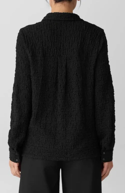 Eileen Fisher Women's Classic Collar Shirt In Black