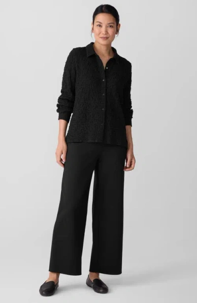Eileen Fisher Women's Classic Collar Shirt In Black
