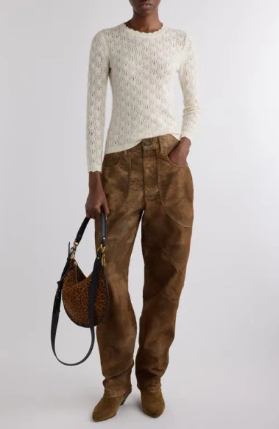Isabel Marant Étoile Obeline Pointelle Sweater In White