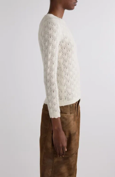 Isabel Marant Étoile Obeline Pointelle Sweater In White