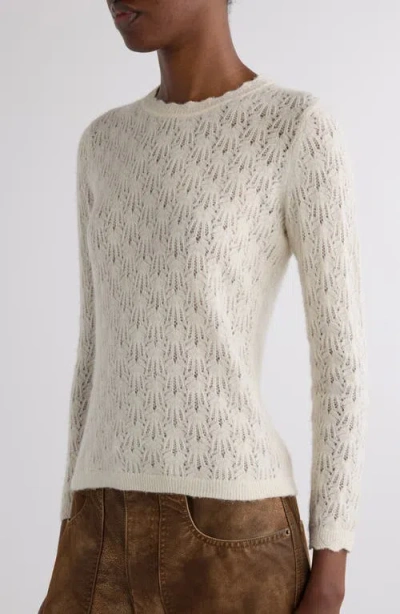 Isabel Marant Étoile Obeline Pointelle Sweater In White