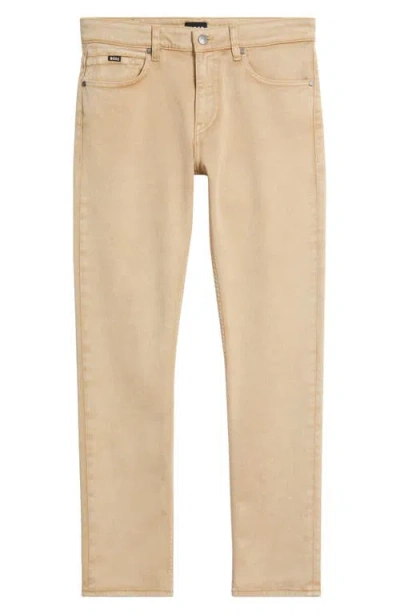 Hugo Boss Boss Delaware Slim Fit Jeans In Brown