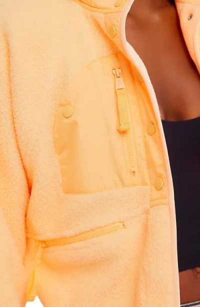 Free People Fp Movement Hit The Slopes Fleece Jacket In Brown