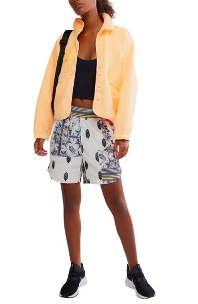 Free People Fp Movement Hit The Slopes Fleece Jacket In Brown