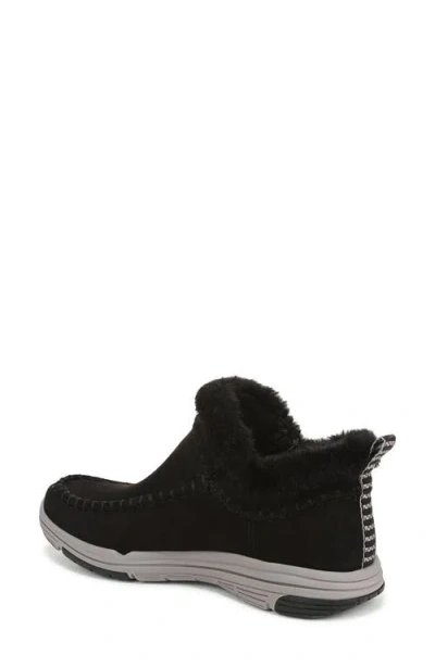 Ryka Rykä Arrow Faux Fur Trim Slip-on Bootie In Black
