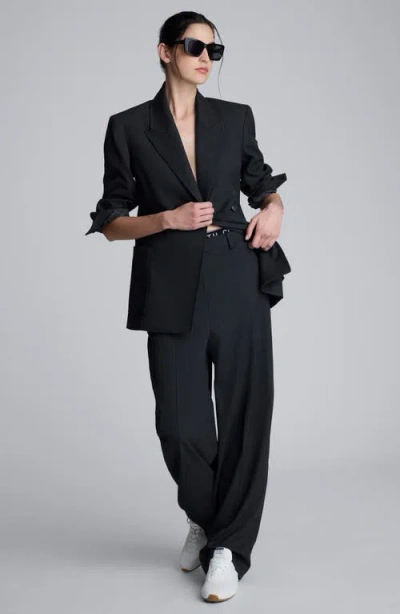 Kenneth Cole Women's Flannel Wide-leg Pant In Black