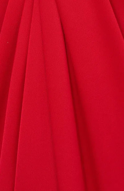 Aidan Mattox Sleeveless Pleated Twist-front Midi Dress In Red