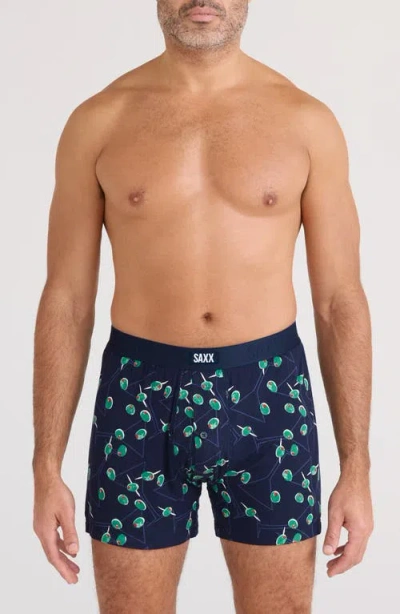 Saxx Vibe Xtra Soft Comfort Boxer Briefs In Blue