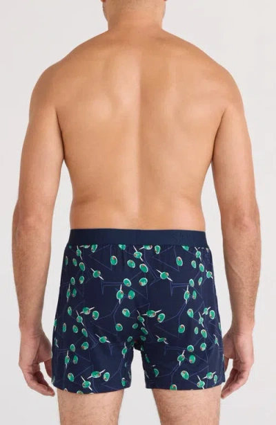 Saxx Vibe Xtra Soft Comfort Boxer Briefs In Blue