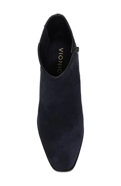 Vionic Vynn Plain Toe Bootie In Blue