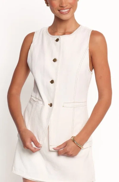 Petal And Pup Petal & Pup Kristy Denim Vest In White