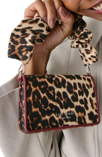 Kate Spade New York Natasha Downtown Leopard Fabric Top Handle Bag In Animal Print