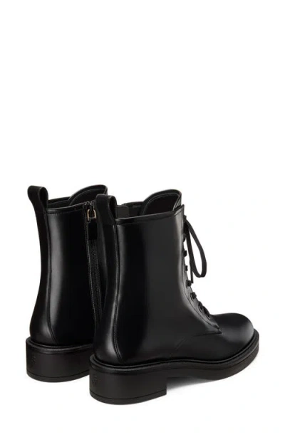 Stuart Weitzman Sondra Sleek Leather Bootie In Black