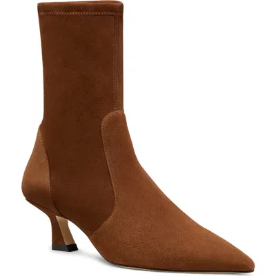 Stuart Weitzman Mara 50 Kitten Heel Bootie In Brown