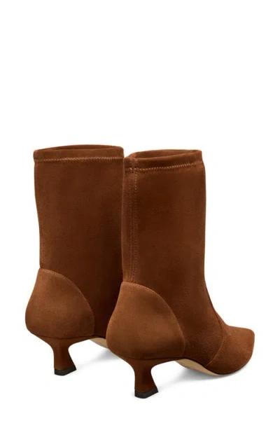 Stuart Weitzman Mara 50 Kitten Heel Bootie In Brown