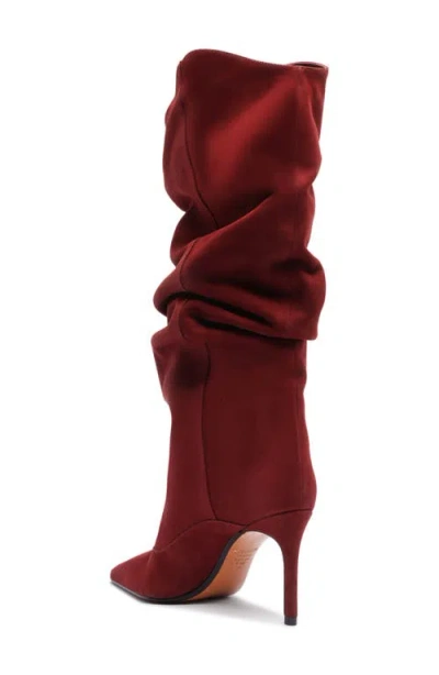 Schutz Women's Maryana Up Pointed Toe Slouch Dress Boots In Red