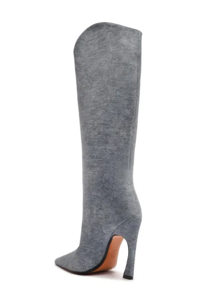 Schutz Maryann Up Curve Pointed Toe Tall Boot In Gray