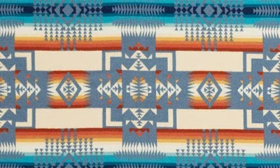 Pendleton Chief Joseph Wool Blend Jacquard Blanket In Blue