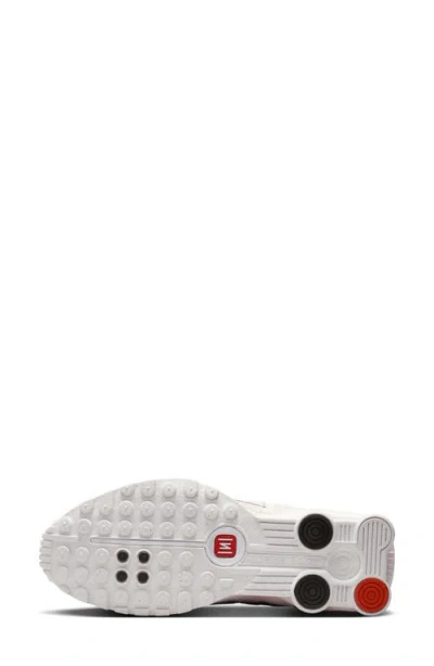 Nike Shox R4 Rubber-trimmed Shell Sneakers In White
